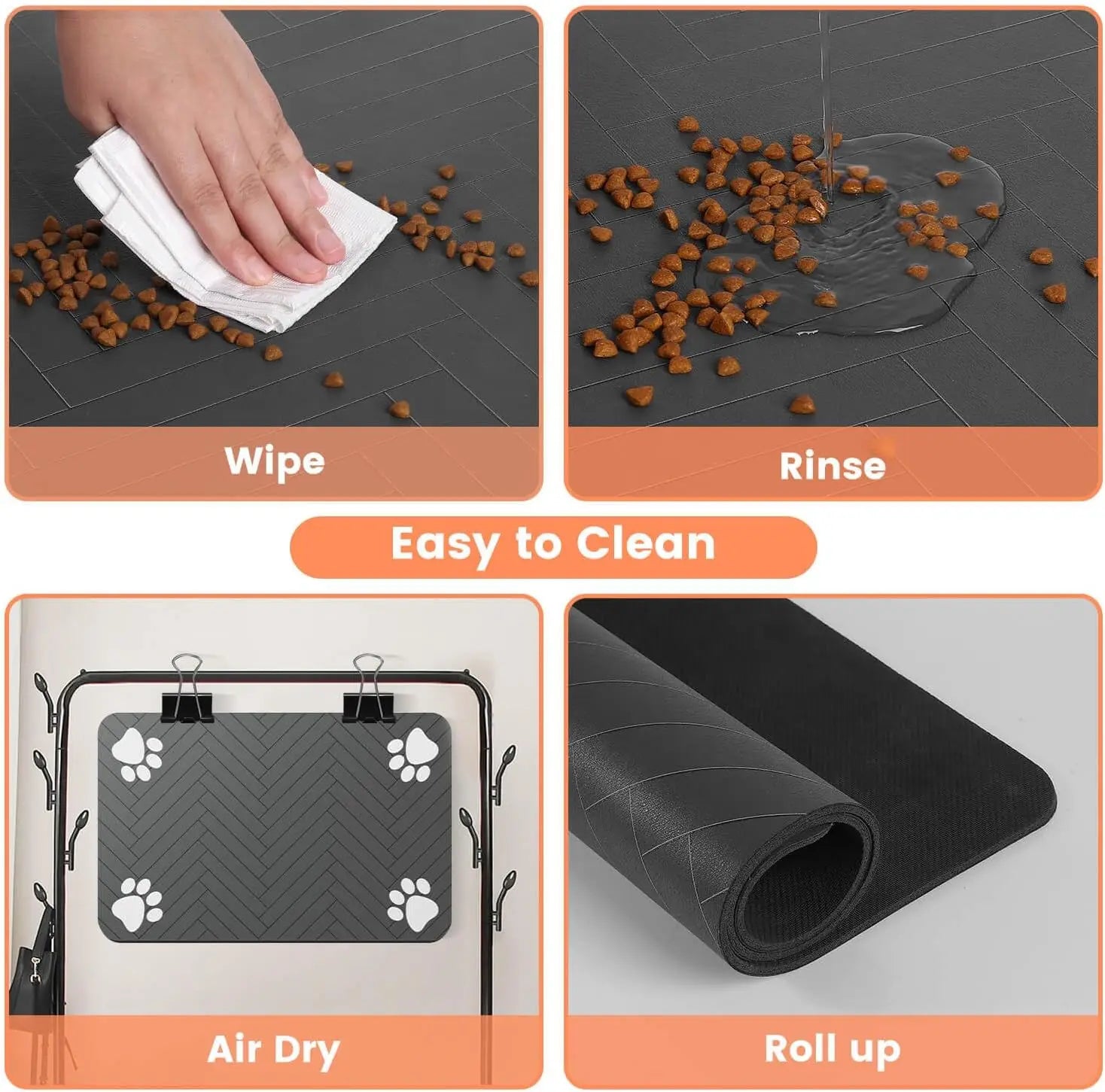 CleanPaws Anti-Slip Pet Feeding Mat