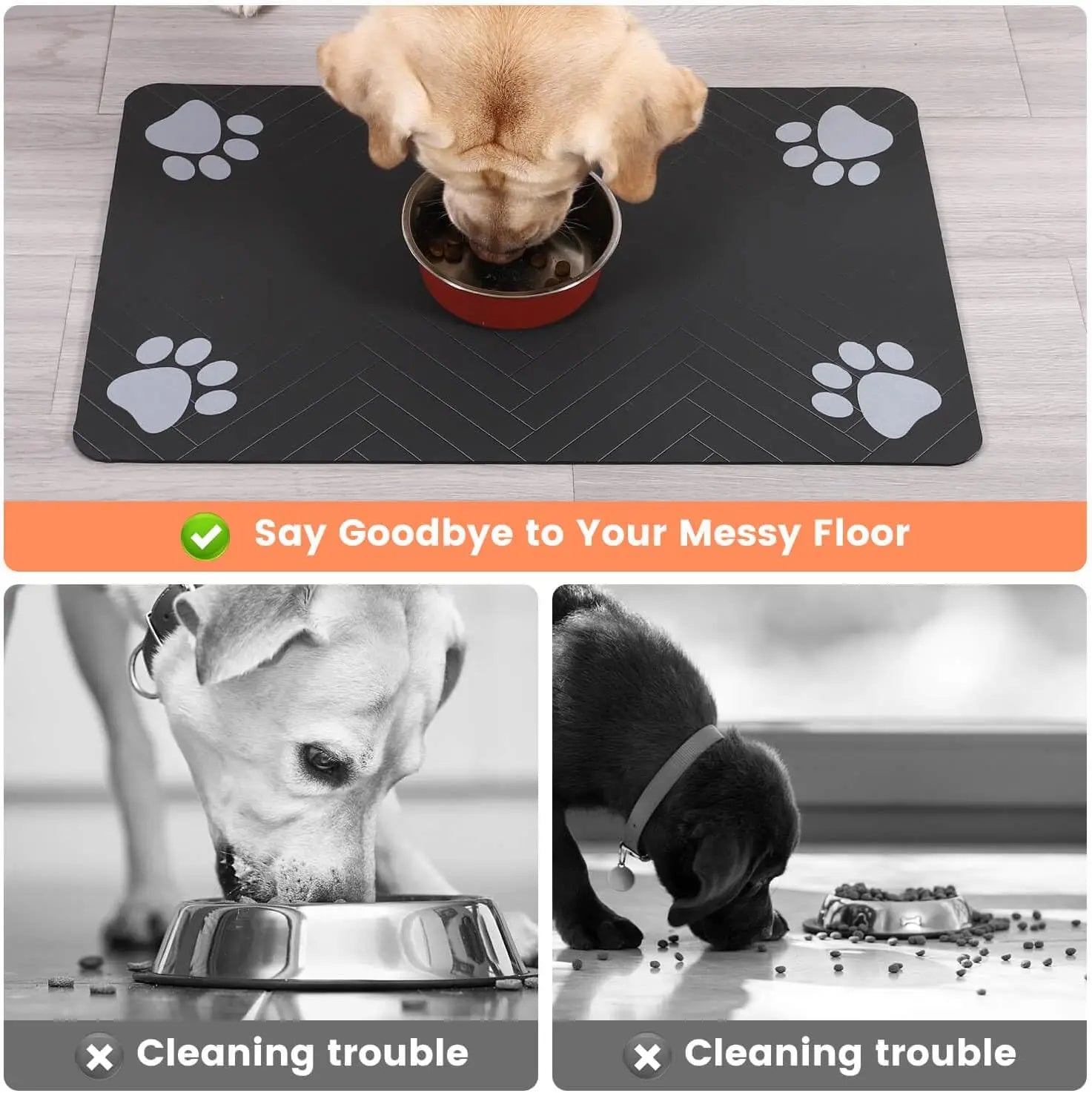CleanPaws Anti-Slip Pet Feeding Mat